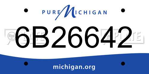 6B26642 Michigan License Plate