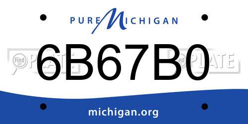 6B67B0 Michigan License Plate