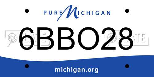 6BBO28 Michigan License Plate