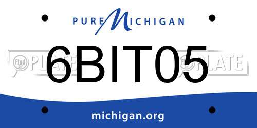 6BIT05 Michigan License Plate