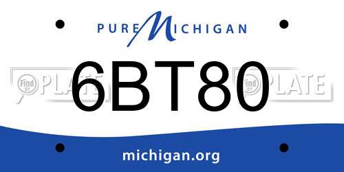 6BT80 Michigan License Plate