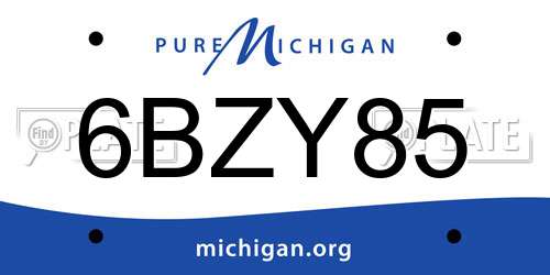 6BZY85 Michigan License Plate