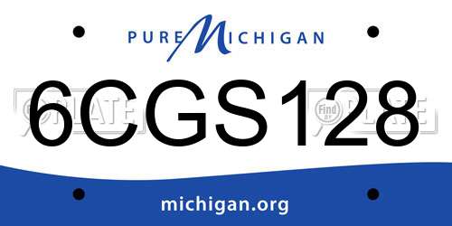 6CGS128 Michigan License Plate