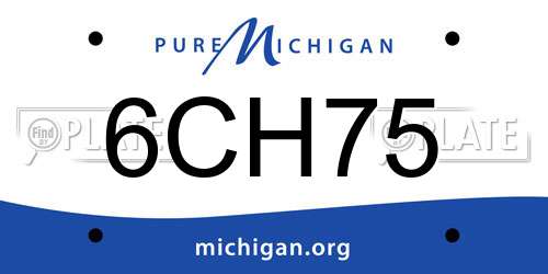 6CH75 Michigan License Plate