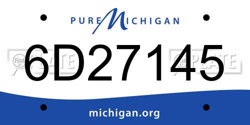 6D27145 Michigan License Plate