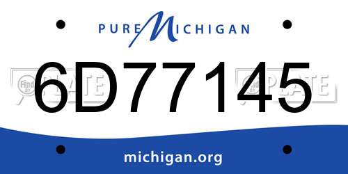 6D77145 Michigan License Plate