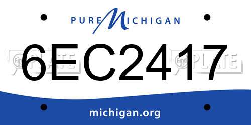 6EC2417 Michigan License Plate