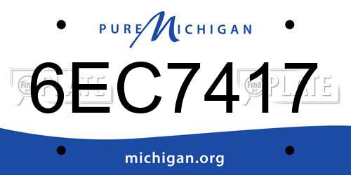 6EC7417 Michigan License Plate
