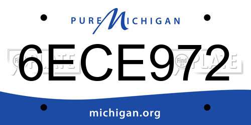 6ECE972 Michigan License Plate