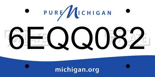 6EQQ082 Michigan License Plate