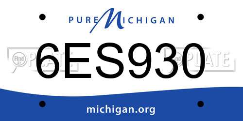 6ES930 Michigan License Plate