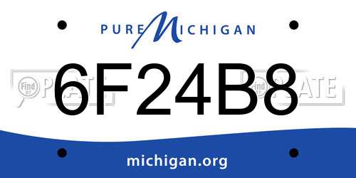 6F24B8 Michigan License Plate