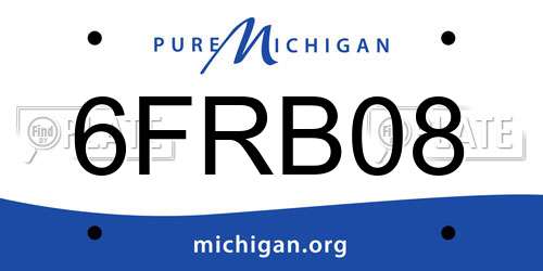 6FRB08 Michigan License Plate