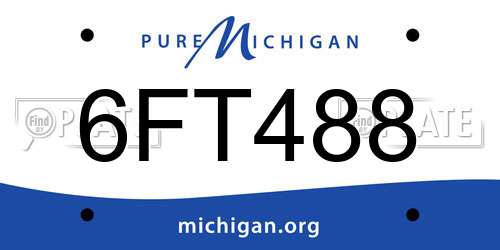6FT488 Michigan License Plate