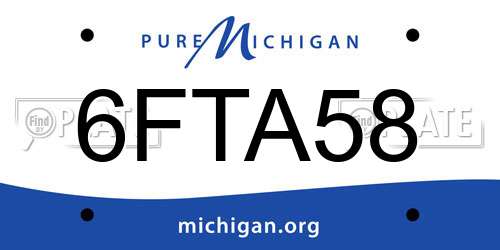 6FTA58 Michigan License Plate