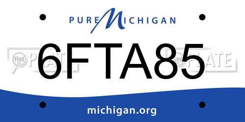 6FTA85 Michigan License Plate