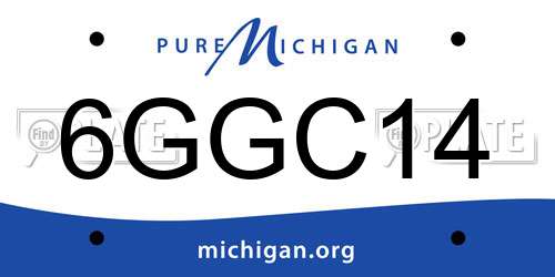 6GGC14 Michigan License Plate