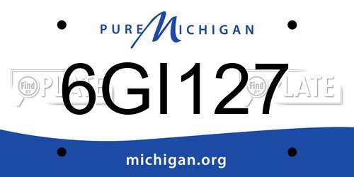 6GI127 Michigan License Plate
