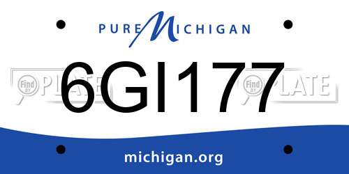 6GI177 Michigan License Plate
