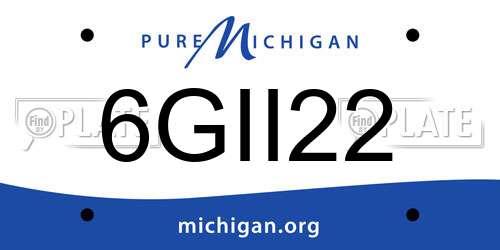 6GII22 Michigan License Plate