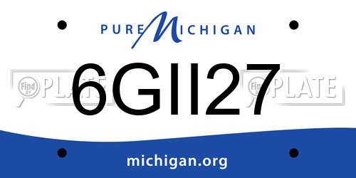 6GII27 Michigan License Plate