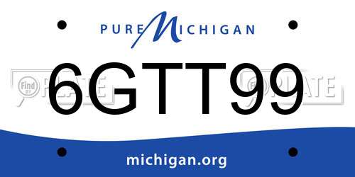 6GTT99 Michigan License Plate