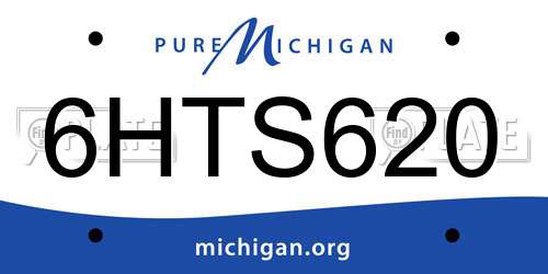 6HTS620 Michigan License Plate