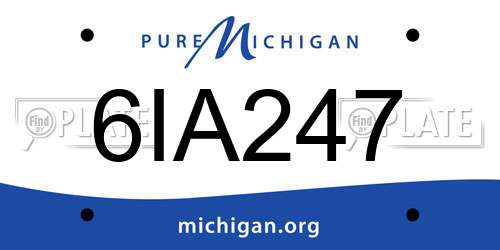 6IA247 Michigan License Plate