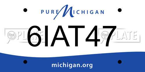 6IAT47 Michigan License Plate
