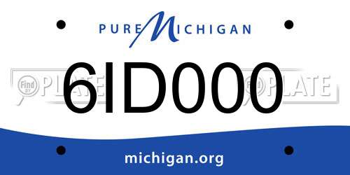6ID000 Michigan License Plate