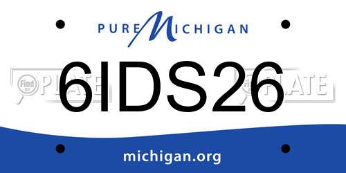 6IDS26 Michigan License Plate