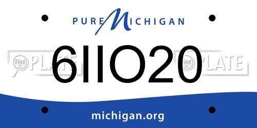 6IIO20 Michigan License Plate