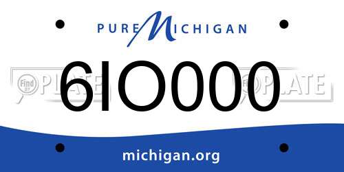 6IO000 Michigan License Plate