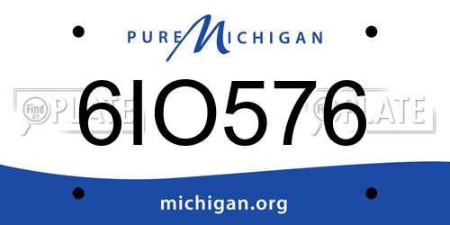 6IO576 Michigan License Plate