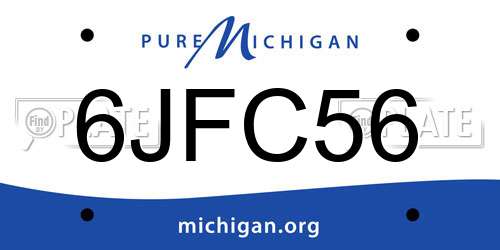 6JFC56 Michigan License Plate