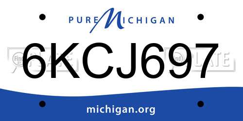 6KCJ697 Michigan License Plate