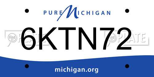 6KTN72 Michigan License Plate