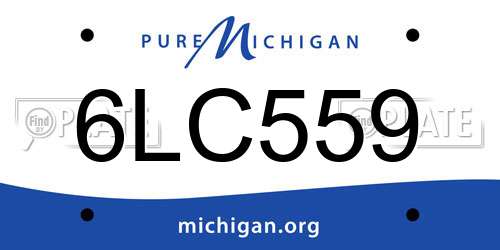 6LC559 Michigan License Plate