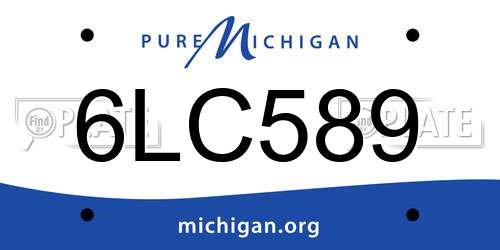 6LC589 Michigan License Plate