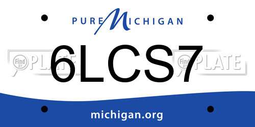 6LCS7 Michigan License Plate