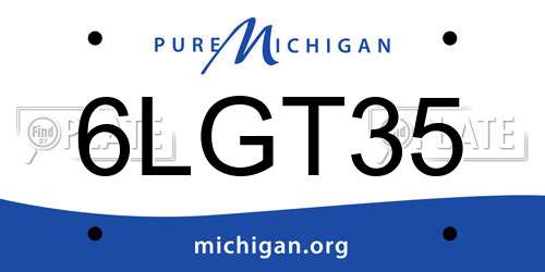 6LGT35 Michigan License Plate