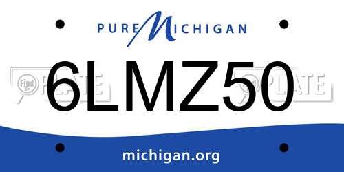 6LMZ50 Michigan License Plate