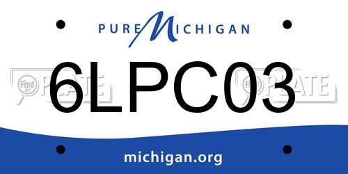 6LPC03 Michigan License Plate
