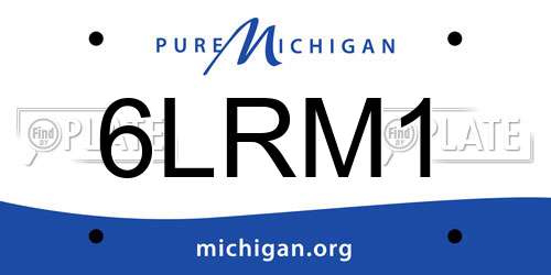 6LRM1 Michigan License Plate