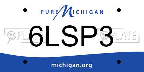 6LSP3 Michigan License Plate