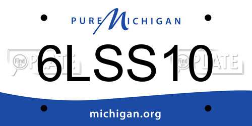 6LSS10 Michigan License Plate