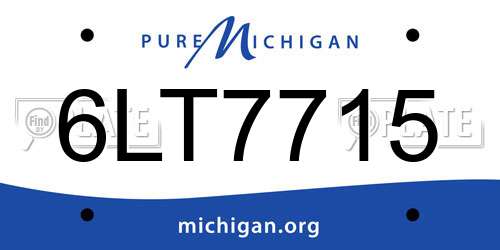 6LT7715 Michigan License Plate