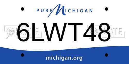 6LWT48 Michigan License Plate