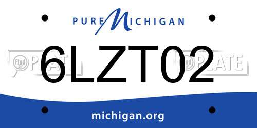 6LZT02 Michigan License Plate
