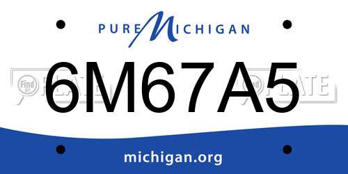 6M67A5 Michigan License Plate